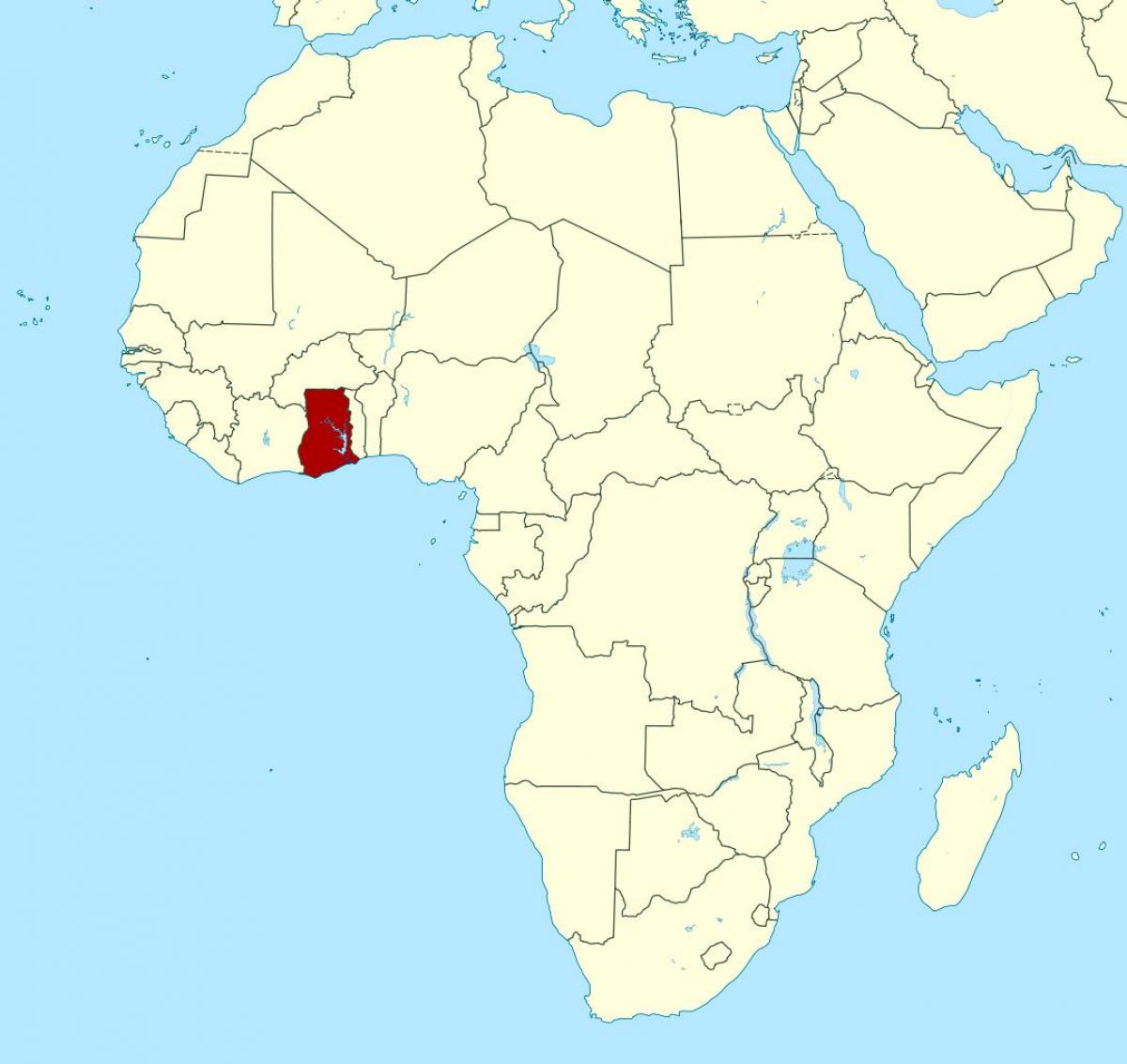 map of africa showing ghana