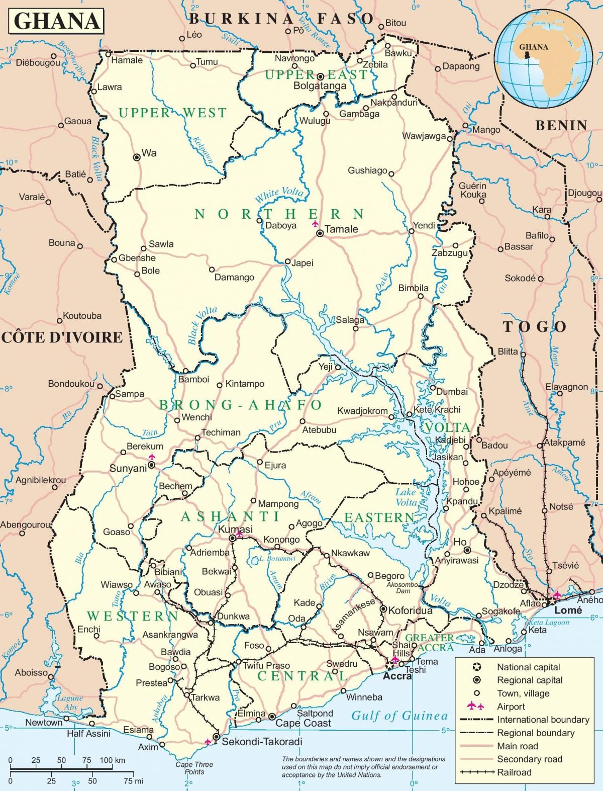 a map of ghana