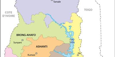 Map of political ghana