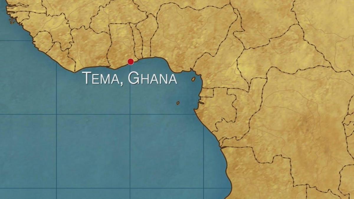 tema port ghana map